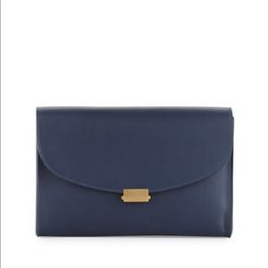 NWOT $795 Mansur Gavriel Flat Leather Clutch Bag